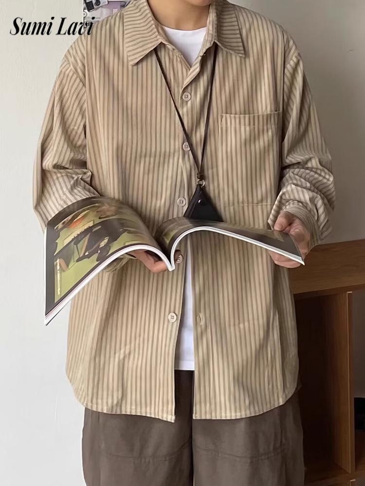 Corduroy Button Up Shirt Men - Stylowe męskie koszule sztruksowe z długim