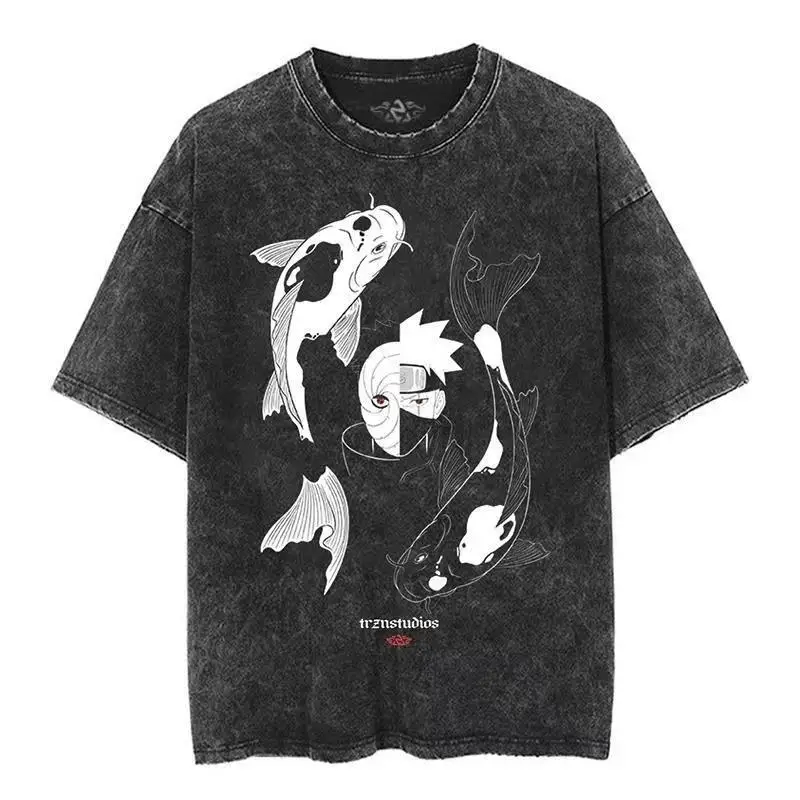 Koszulka z efektem sprania Nar – Acid Wash Vintage Graphic T Shirt recenzja i cena