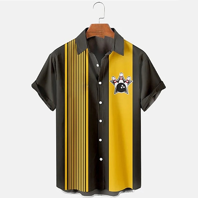 Męska koszula z krótkim rękawe – Short Sleeve Bowling Shirt Retro recenzja i cena
