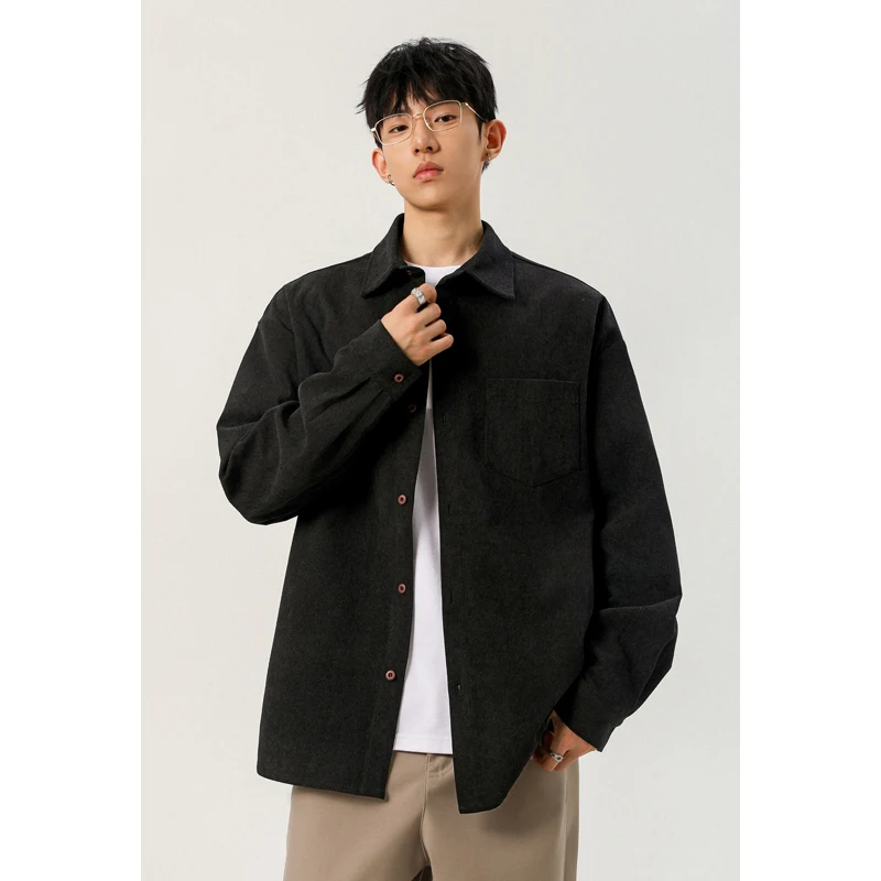 Męska koszula z sztruksu zapin – Corduroy Button Up Shirt Men recenzja i cena