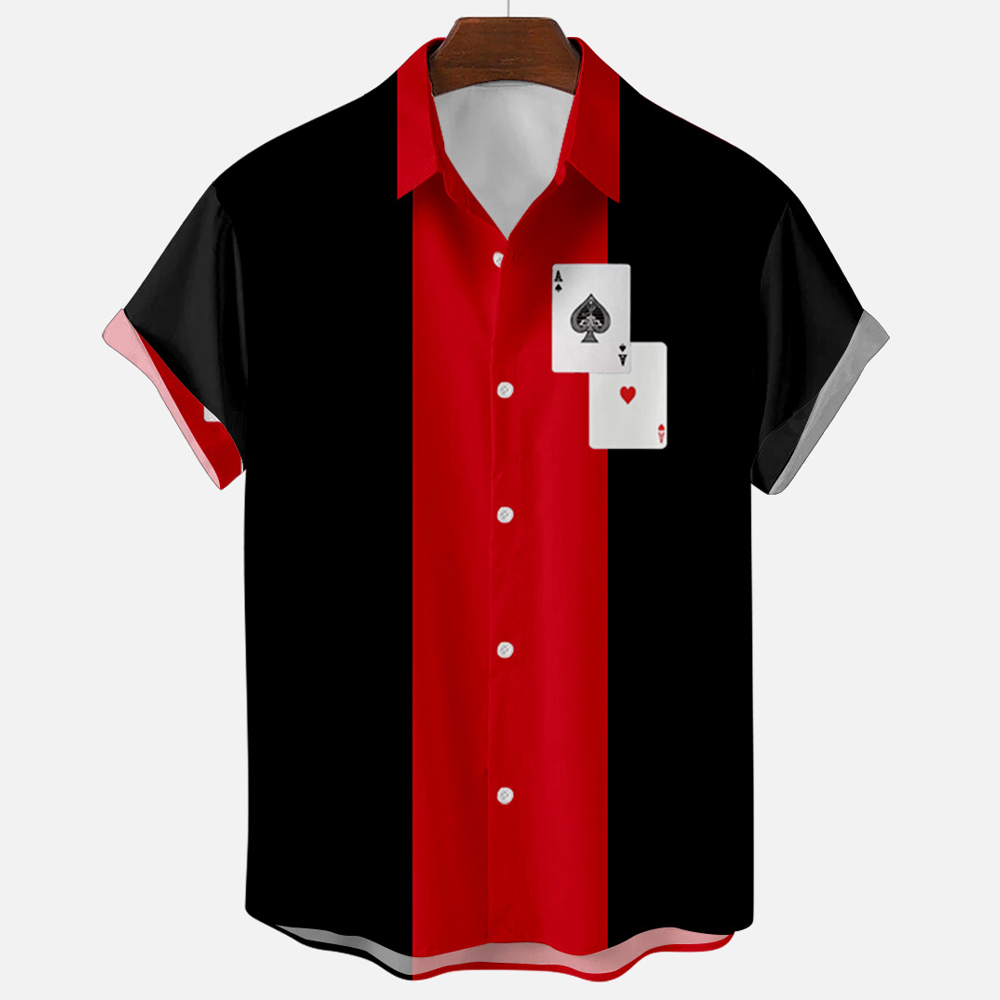 Męska koszulka w stylu vintage – Short Sleeve Bowling Shirt Retro recenzja i cena