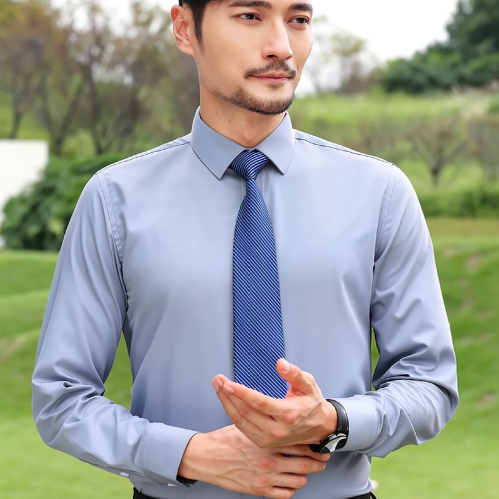 Męska koszula z długim rękawem – Breathable Bamboo Fiber Shirt Non Iron recenzja i cena