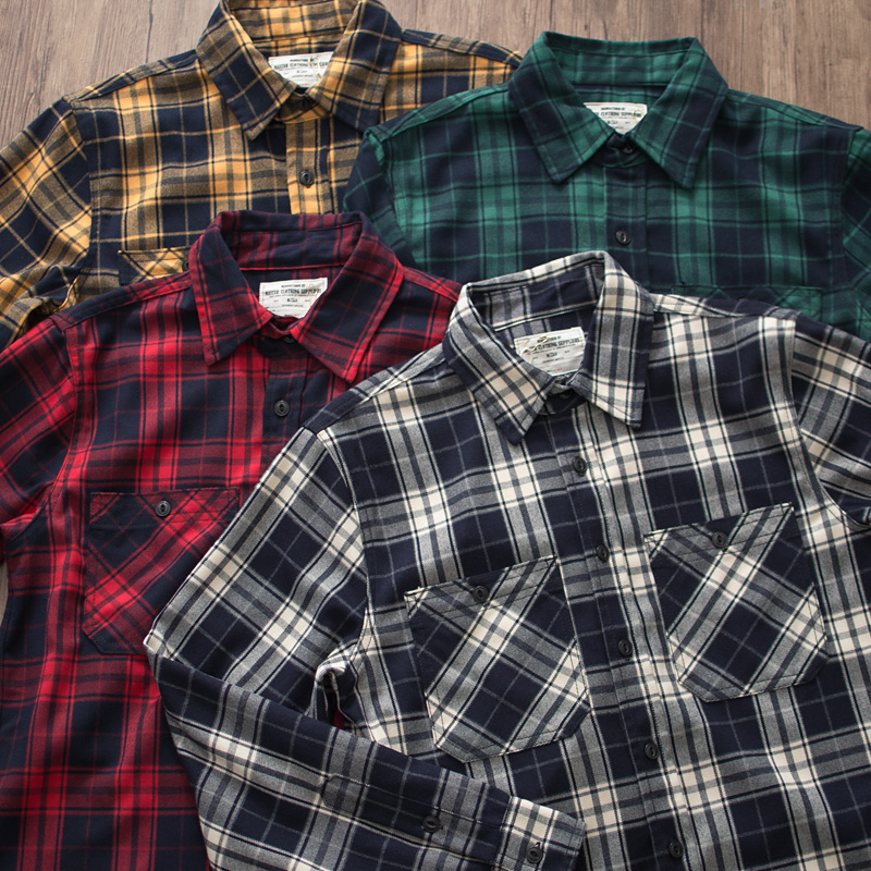 Jesienna Nowa Amerykańska Retr – Flannel Plaid Shirt Heavy Weight recenzja i cena