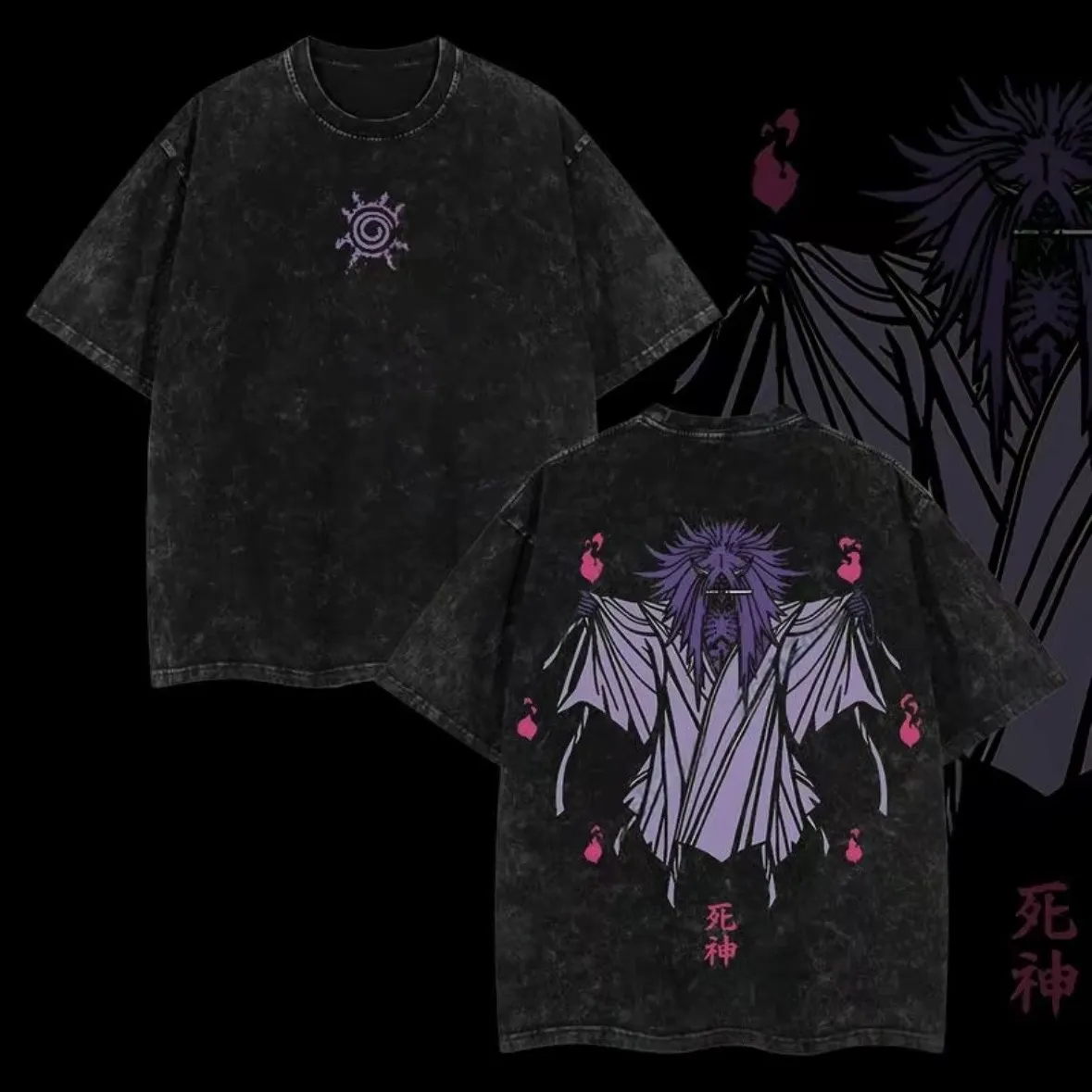 Koszulka Shinigami Naruto Reap – Acid Wash Vintage Graphic T Shirt recenzja i cena
